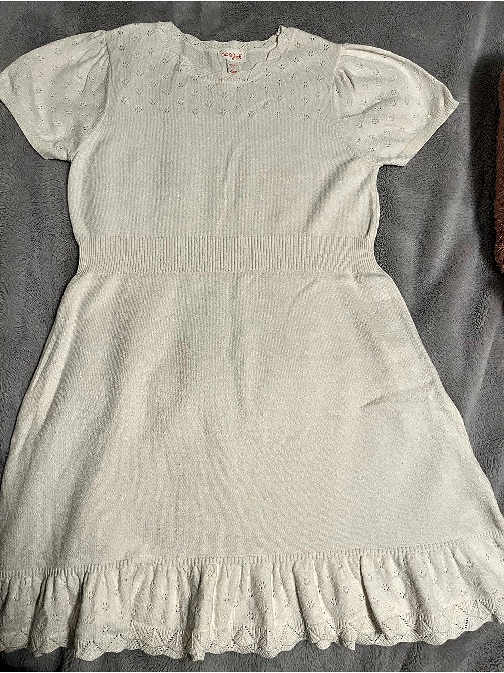 Cat & Jack Girls Eyelet Ruffle Dress